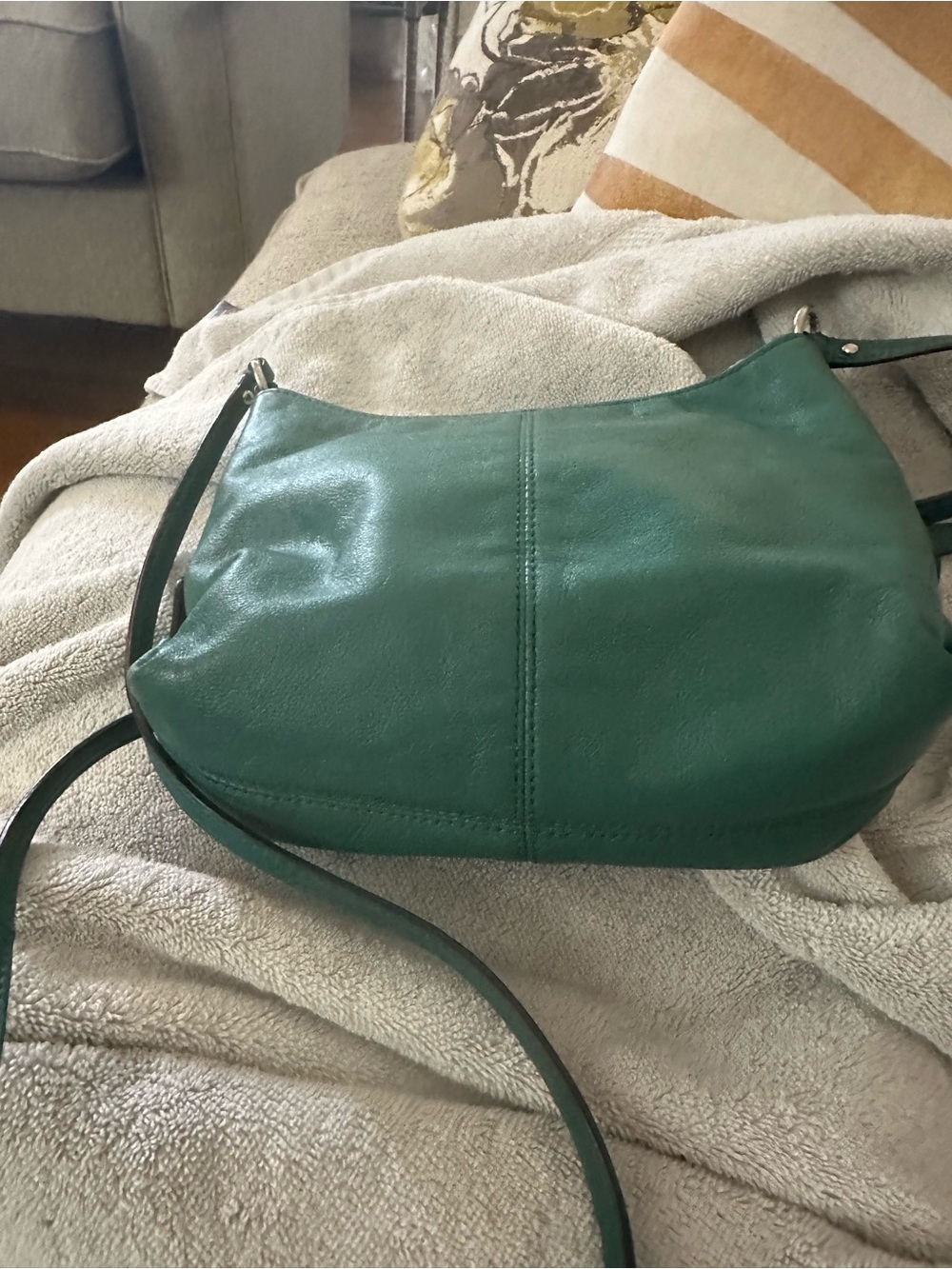 Coach Ashley Y2K Style Teal Leather Crossbody Bag Silver Hardware - Picture 12 of 14